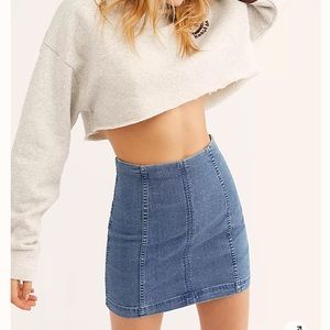 Free People Denim Mini Skirt